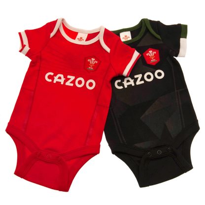 Wales RU 2 Pack Bodysuit 3-6 Mths PC