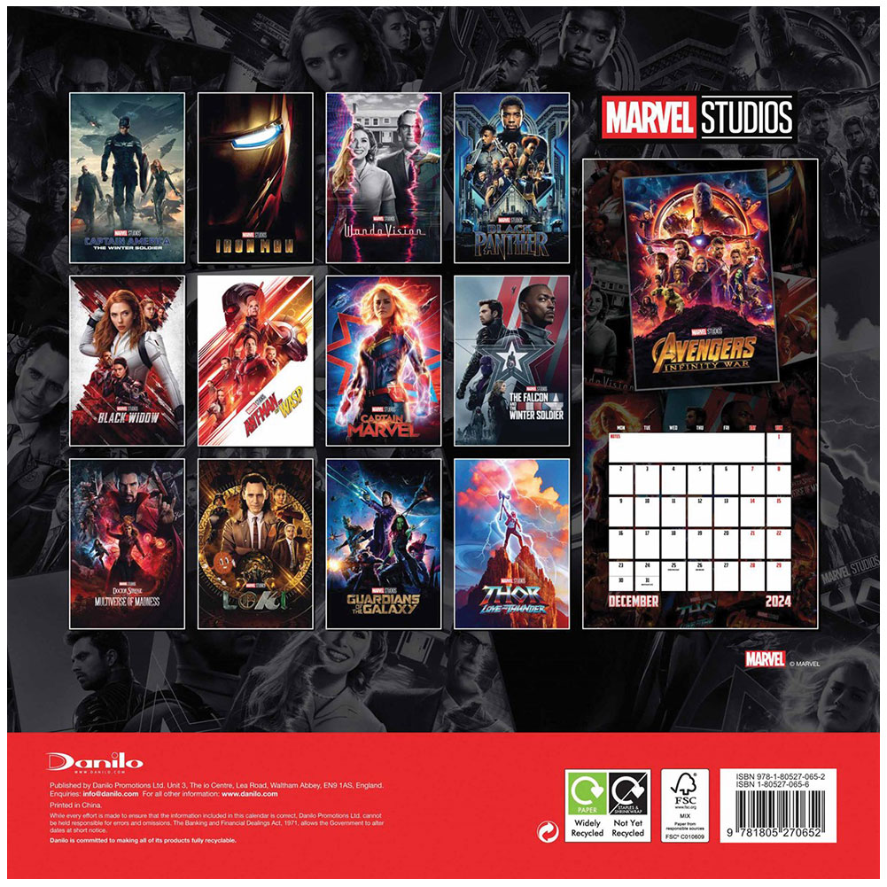 Marvel Square Calendar 2024 Select Sports Souvenirs