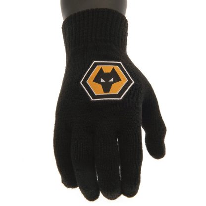 Wolverhampton Wanderers FC Knitted Gloves Junior - Image 2