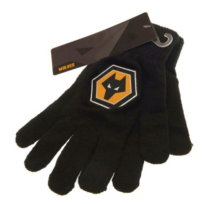 Wolverhampton Wanderers FC Knitted Gloves Junior - Image 3