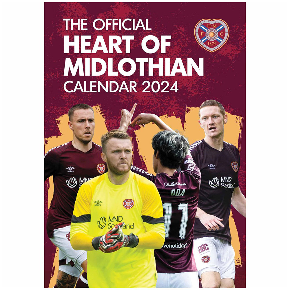 Hearts FC A3 Calendar 2024 Select Sports Souvenirs