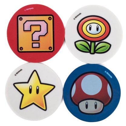 Super Mario 4pk Eraser Set - Image 2