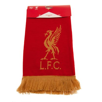 Liverpool FC Gold Liverbird Scarf - Image 4