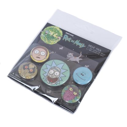 Rick And Morty Heads Button Badge Set - Image 3